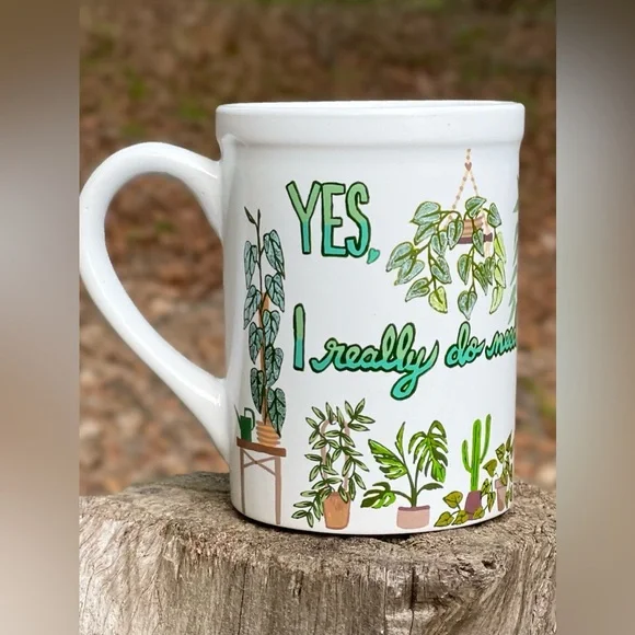 Handpainted Planty Mug - Picture 1 of 8